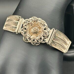 Legacy Feather Filigree Bracelet Gold-Plated Sterling Silver